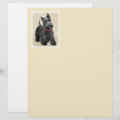 Papier Peinture de Terrier Écossais - Art de Chien Origin (Devant / Derrière)