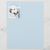 Papier Peinture des Pyrénées - Art original du chien (Devant)