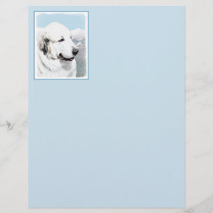 Papier Peinture des Pyrénées - Art original du chien