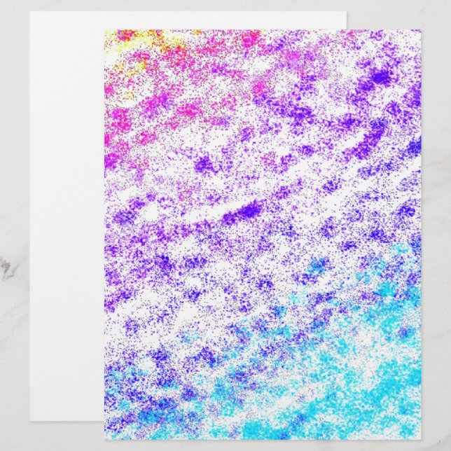 Papier Peinture en spray colorée  (Devant / Derrière)