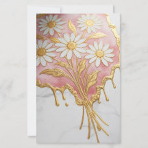 Peinture florale au gouache rose
