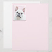 Papier Peinture française de Bulldog (Crème/Blanc) - Art (Devant / Derrière)