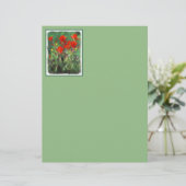 Papier Peinture indienne de pinceau - Art Fleur original (Debout devant)