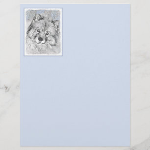 Papier Peinture Keeshond Beth - Joli art original chien