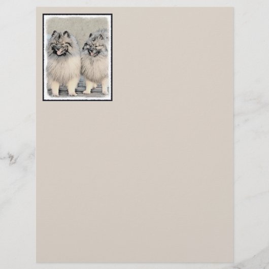 Papier Peinture Keeshond Brothers - Art Chien original (Devant)