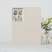 Papier Peinture Keeshond Brothers - Art Chien original (Debout devant)