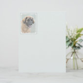 Papier Peinture Leonberger - Joli art original chien (Debout devant)