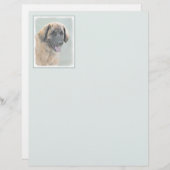 Papier Peinture Leonberger - Joli art original chien (Devant / Derrière)