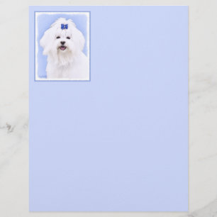 Papier Peinture maltaise - Joli art original pour chien