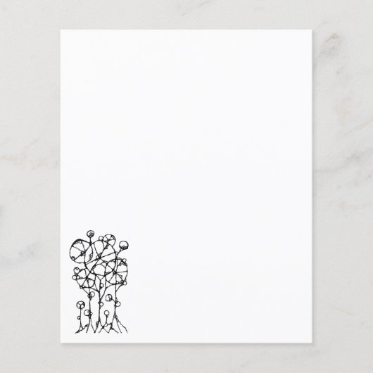 Papier Peinture manuelle - Groupe d'arbres abstraits 1 (Devant)