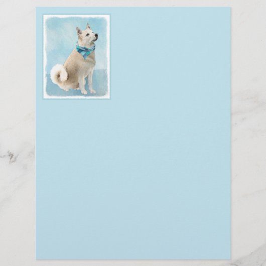 Papier Peinture norvégienne Buhund - jolie art original c (Devant)