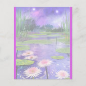 Papier Peinture nuit étoile à l'étang (Devant)