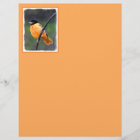 Papier Peinture Oriole - Art Oiseau Original (Devant)