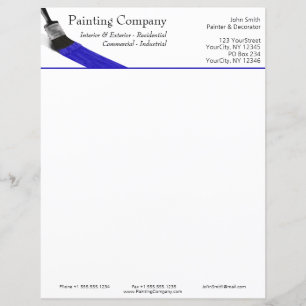 Papier Peinture Peintre Service Société Pinceau Bleu