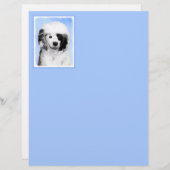 Papier Peinture Portugaise de Chien d'Eau - Art original  (Devant / Derrière)