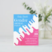 Papier Peinture rose bleu Reveillez l'invitation (Debout devant)