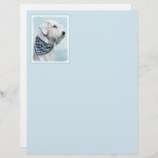 Papier Peinture Sealyham Terrier - Cute Original Chien Ar (Devant / Derrière)