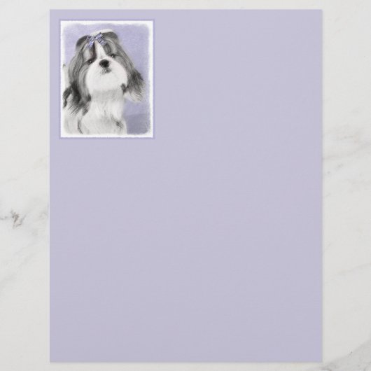 Papier Peinture Shih Tzu - Cute Original Chien Art (Devant)
