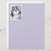 Papier Peinture Shih Tzu - Cute Original Chien Art (Devant / Derrière)