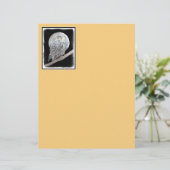 Papier Peinture sur la Chouette neigeuse et la Lune - Art (Debout devant)