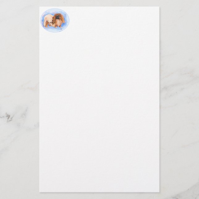 Papier Pékinois Bleu Véritable (Devant)