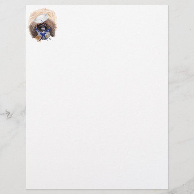 Papier Pékinois Marin (Devant)