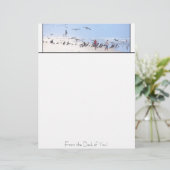 Papier Pélican Beach en-tête personnalisé (Debout devant)