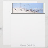 Papier Pélican Beach en-tête personnalisé (Devant / Derrière)