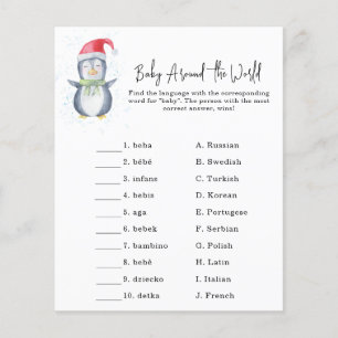 Papier Penguin - Baby autour du monde jeu