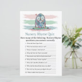 Papier Penguin Nursery Rhyme Quiz jeu de baby shower (Debout devant)