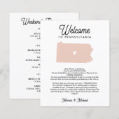 Papier PENNSYLVANIA Bienvenue Lettre & Itinéraire TOUTE C (Devant / Derrière)