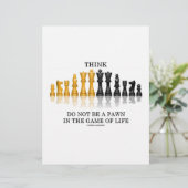 Papier Pensez (Échecs) Ne Pas Être Un Pion Dans Le Jeu De (Debout devant)