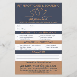 Papier Pension pour animaux Brun Marine