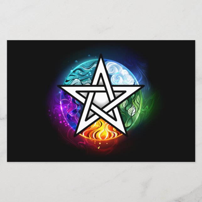 Papier pentagramme du Wiccan (Devant)