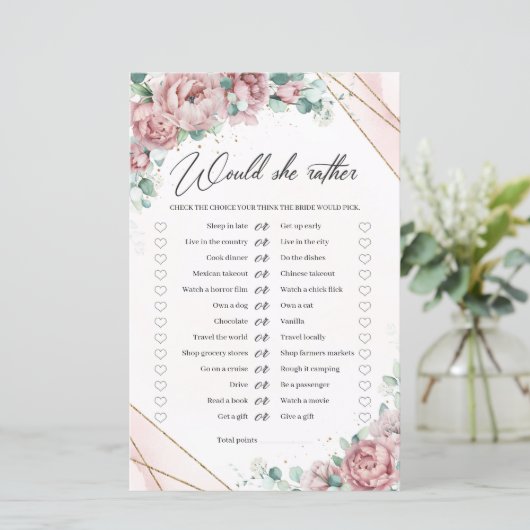 Papier Peonines blanches eucalyptus or Voudrait-elle préf (Debout devant)