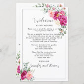 Papier Peony et Eucalyptus Rose verdure (Devant / Derrière)