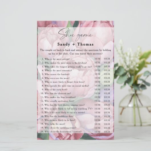 Papier Peony roses - Chaussure jeu de nage (Debout devant)