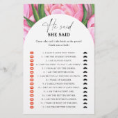 Papier Peony roses - Il dit qu'elle a dit le jeu de douch (Devant)