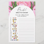 Papier Peony roses - nuptiale douche émoticônes jeu (Devant)