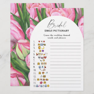 Papier Peony roses - nuptiale douche émoticônes jeu