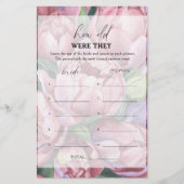 Papier Peony roses - Quel âge avaient-ils la mariée jeu (Devant)