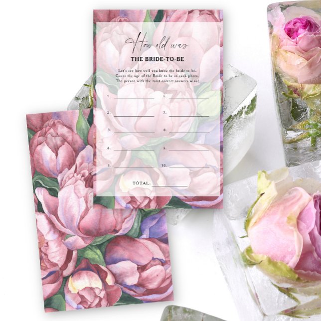 Papier Peony roses - Quel âge la mariée avait-elle pour ê (Créateur téléchargé)
