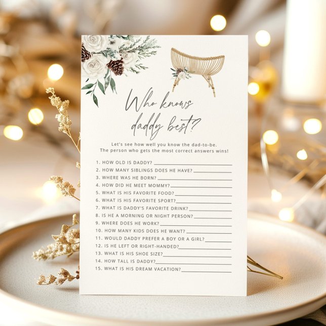 Papier Pépinière à feuillage persistant Qui connaît papa  (Créateur téléchargé)