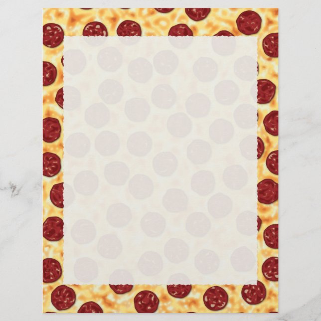 Papier Pepperoni Pizza Motif (Devant)