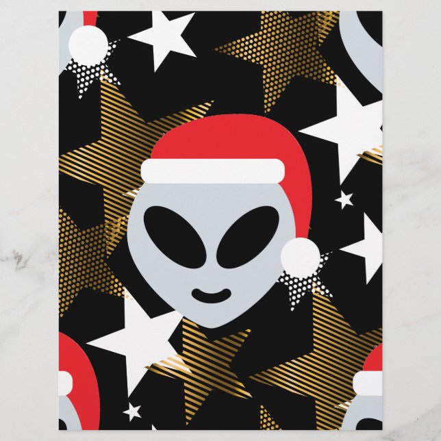 Papier père Noël alien emoji (Devant)