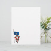 Papier Père Noël avec drapeau du Maine (Debout devant)