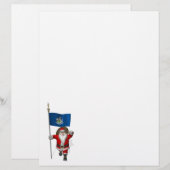 Papier Père Noël avec drapeau du Maine (Devant / Derrière)