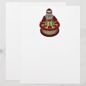 Papier Père Noël Avec Gâteau D'Anniversaire (Devant / Derrière)