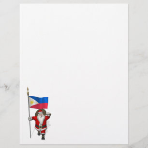 Papier Père Noël Avec L'Enseigne Des Philippines