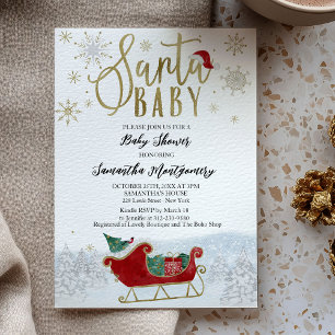 Papier Père Noël Baby Christmas Budget Baby shower Invita